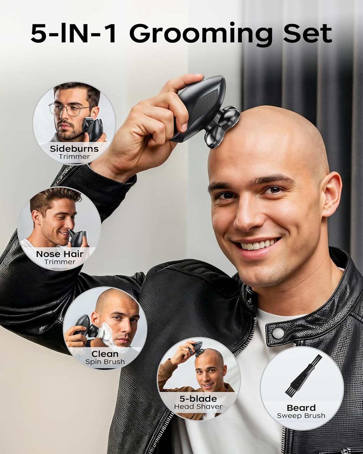 Line Up Razor Electric Razor Electric Razor for Men, 5-in-1 Multi-Function Electric Shavers for Men ...