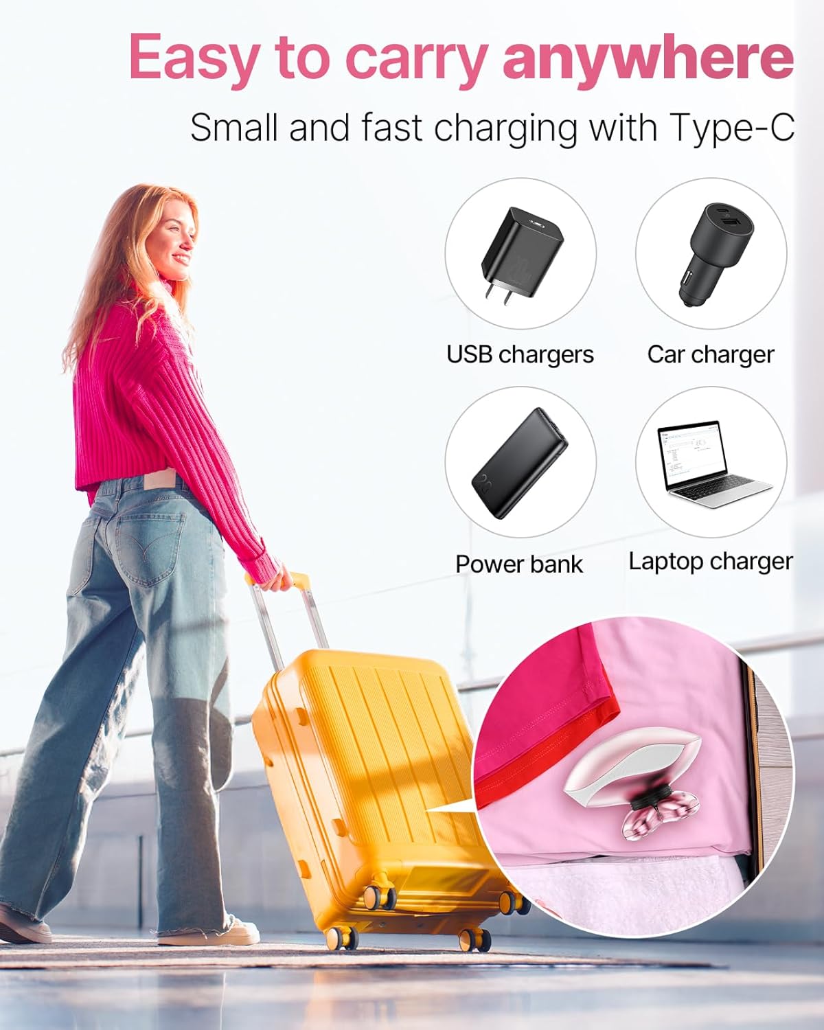 Electric Razors for Women, 5-in-1 Rechargeable Body Shaver - Waterproof Wet Dry Hair Remover